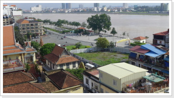 Blick auf Tonle Sap Fluss